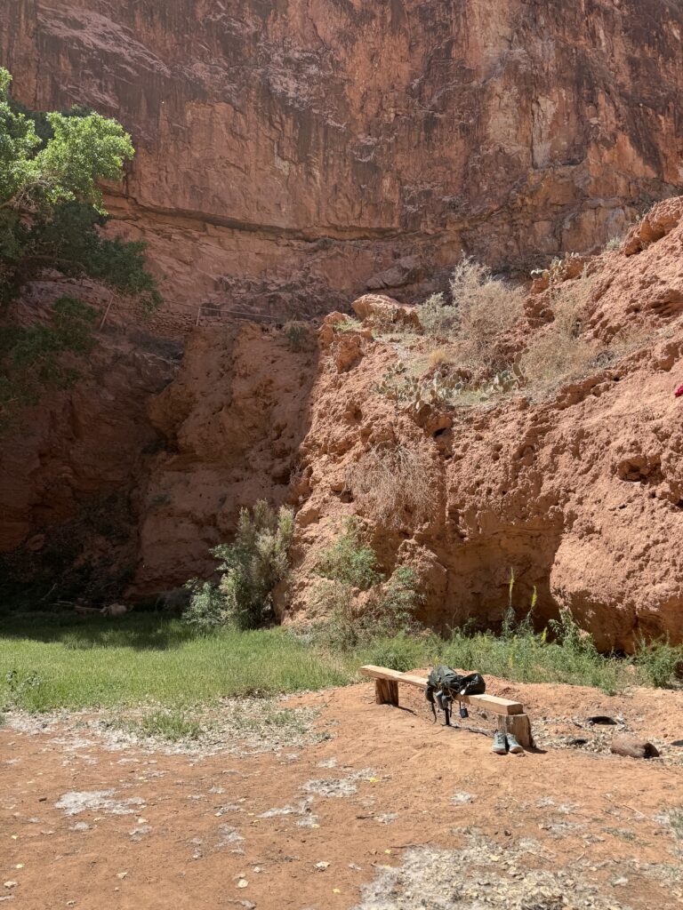 bench in havasupai