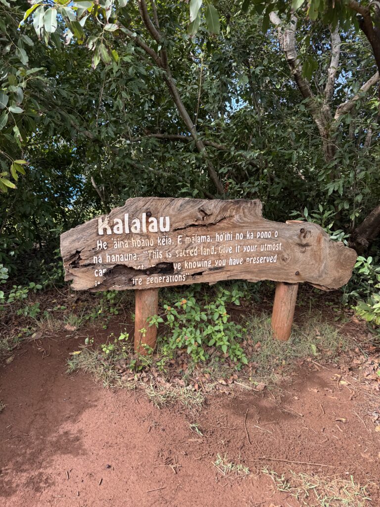 Kalalau Sign while backpacking