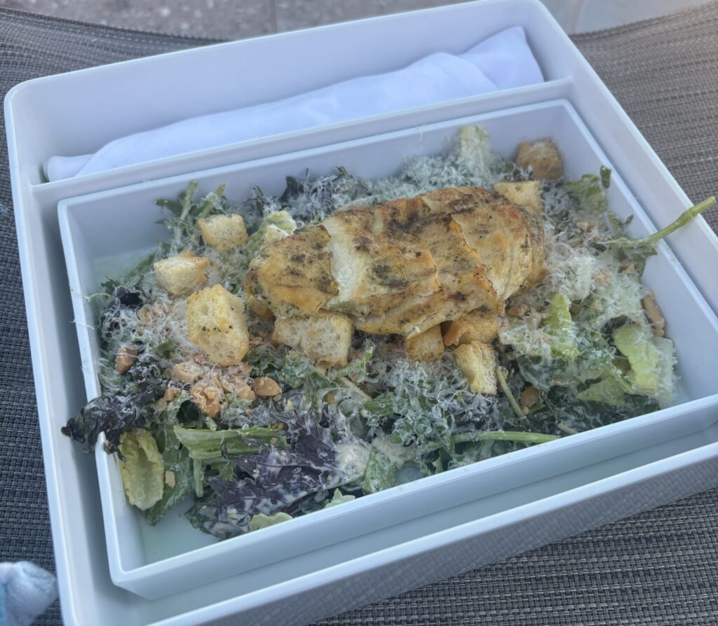 Caesar Salad by the hotel pool
