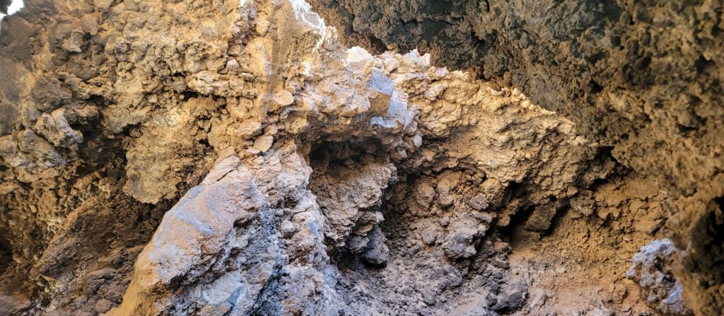 Inside a lava tube