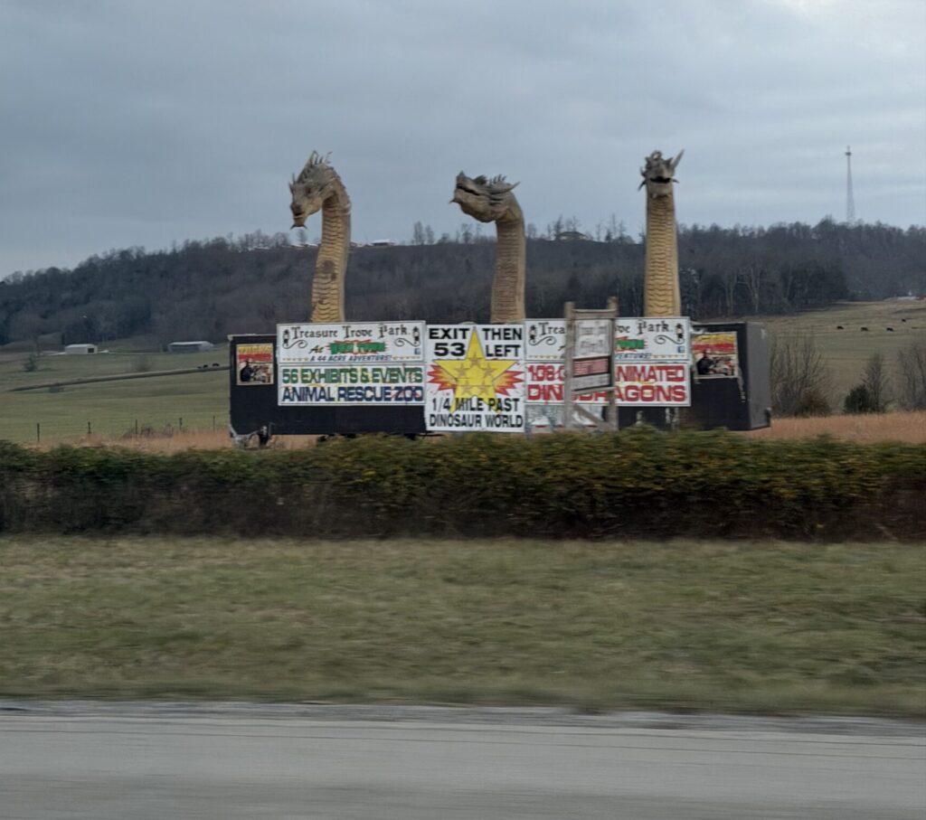 Dragons on our expedition through the southern states