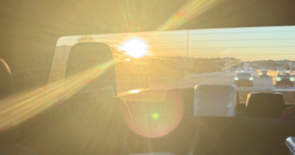 rear window road trip view