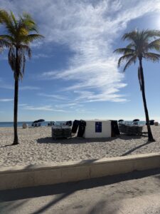 Miami Beach with Palm trees