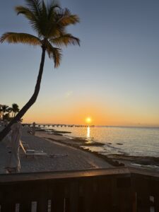 Sunset over the pier