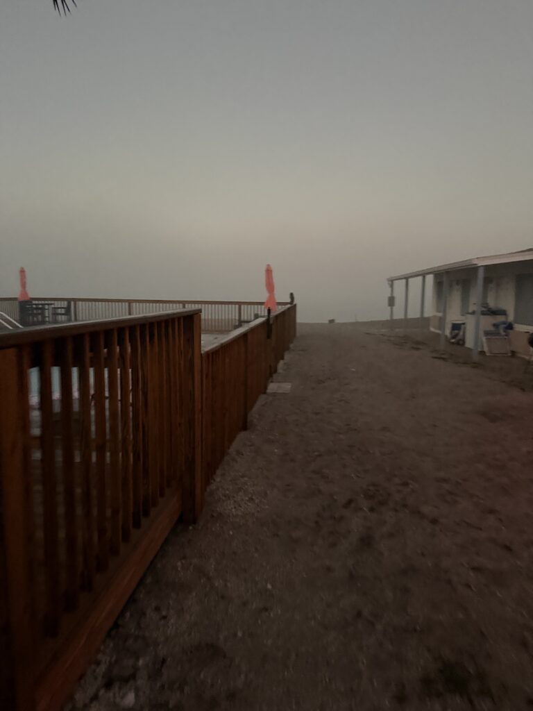 Foggy picture of the pool