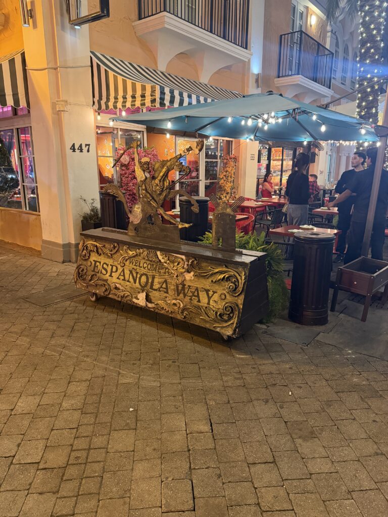 Street sign on Espanola Way