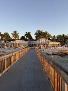 Long pathway at sunrise