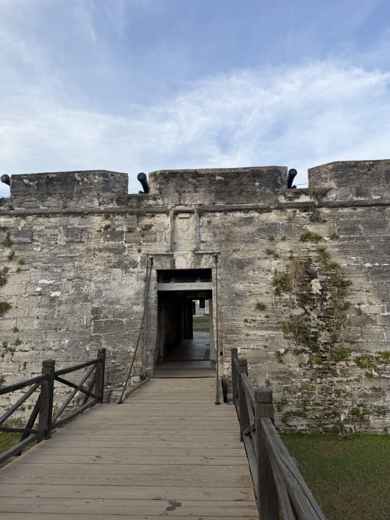bridge to doorway at fort