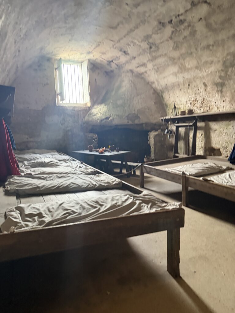 cot like beds in the fort