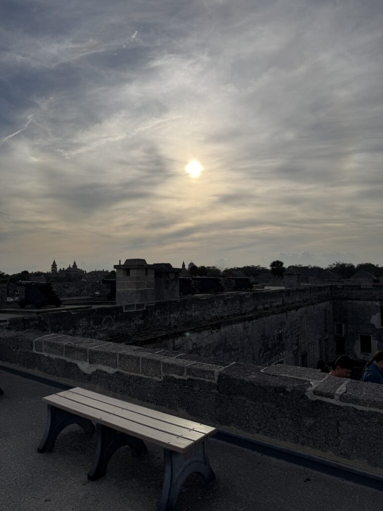 Bench over looking fort