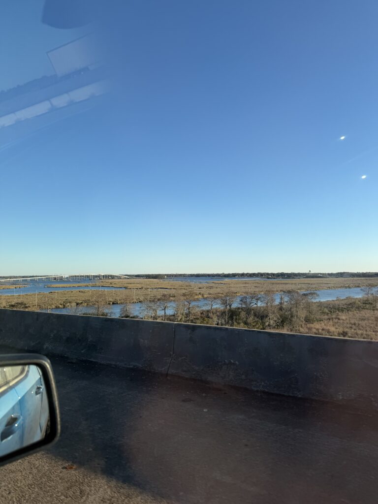 road trip view from the car