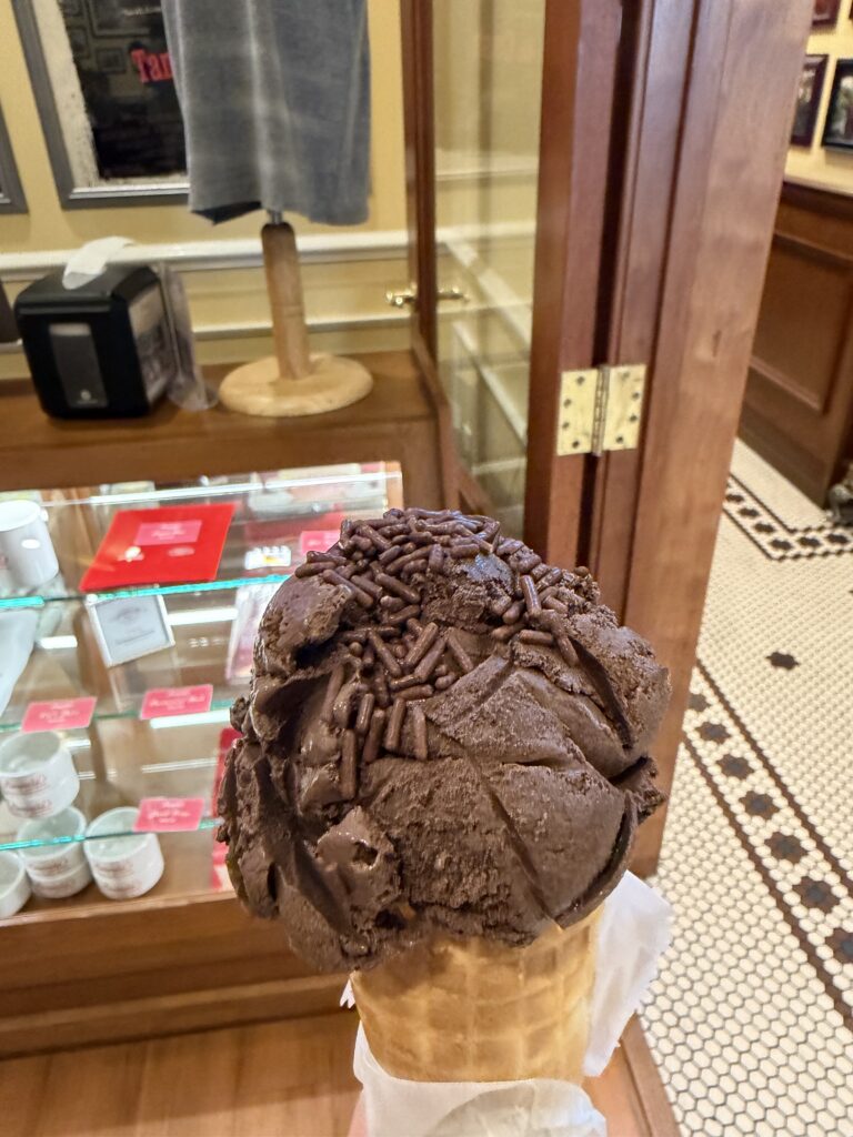 a cold chocolate treat