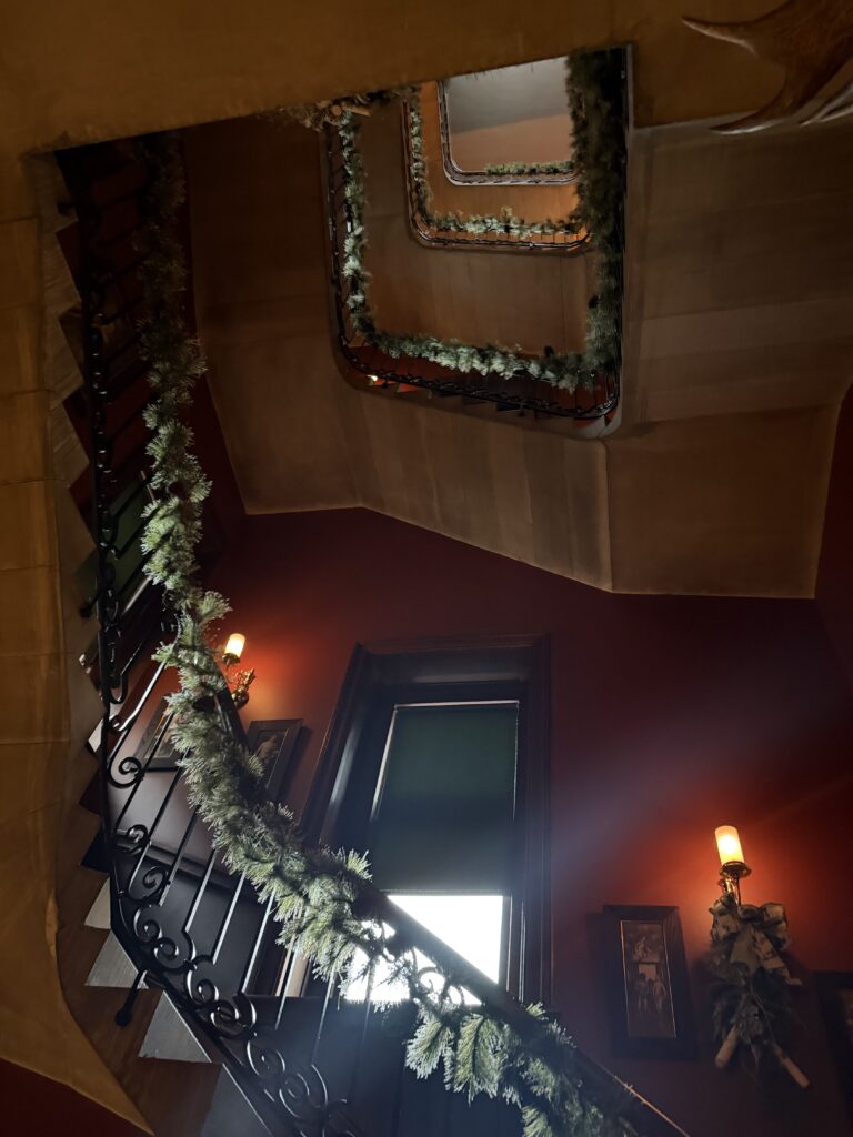 Christmas stairway at Biltmore Estate