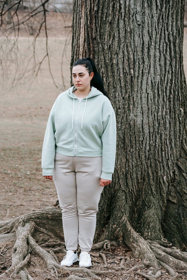 Women feeling down because she needs new boundaries set in her life.