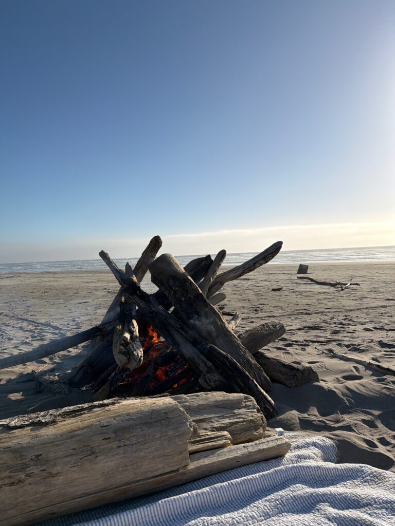 Bonfire on Seaside Beach