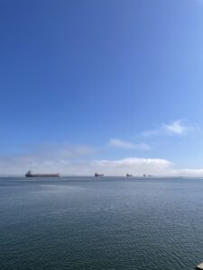 View of the water from Astoria riverwalk